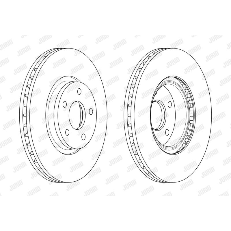 Jeu de 2 disques de frein avant JURID 562624JC-1 - Visuel 1
