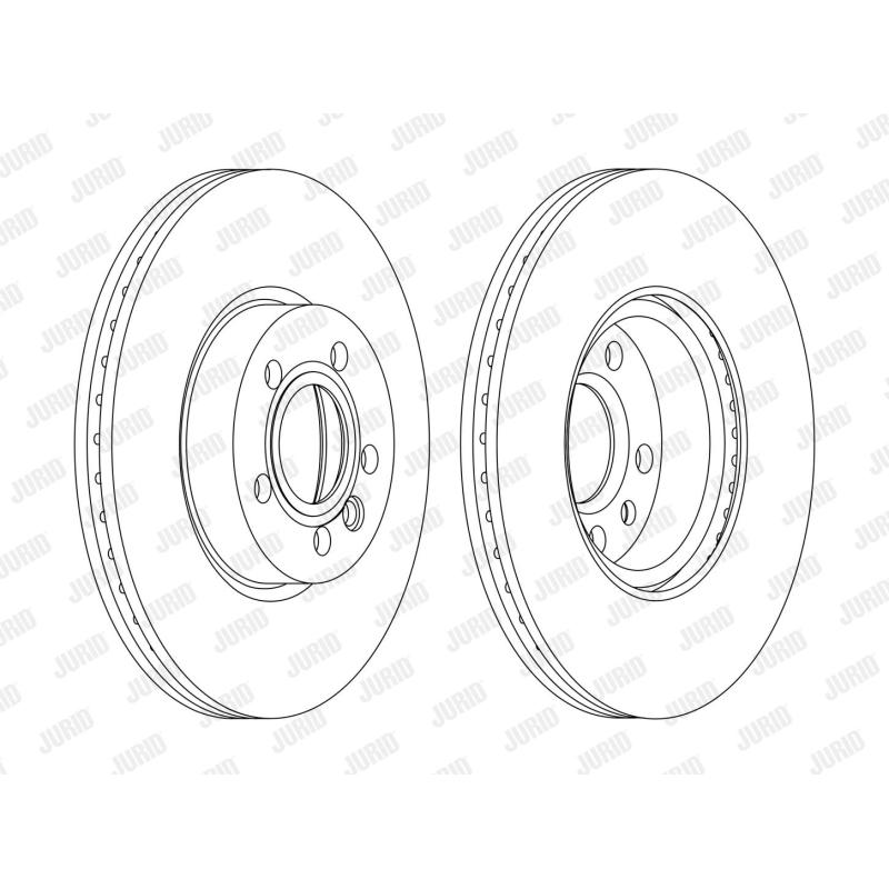 Jeu de 2 disques de frein avant JURID 562626JC-1 - Visuel 1