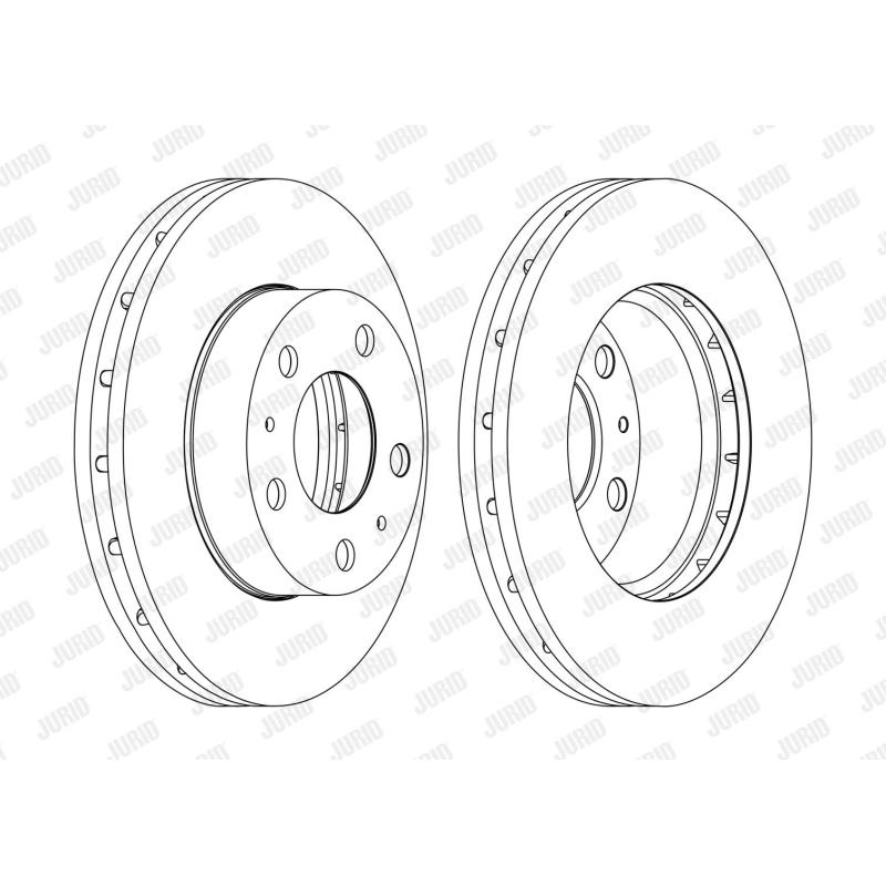 Jeu de 2 disques de frein avant JURID 562630JC-1 - Visuel 1