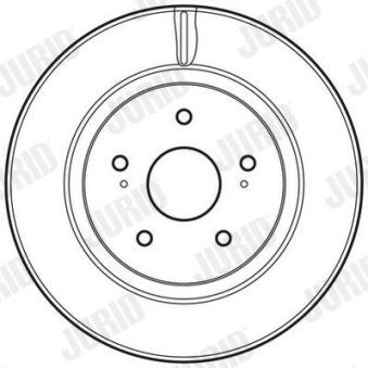 Jeu de 2 disques de frein avant JURID OEM 5521165J00