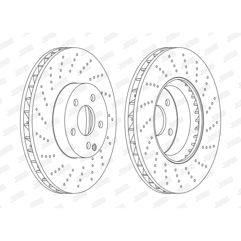 Jeu de 2 disques de frein avant JURID 562634JC-1 - Visuel 1