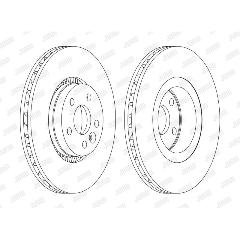 Jeu de 2 disques de frein avant JURID 562643JC - Visuel 1