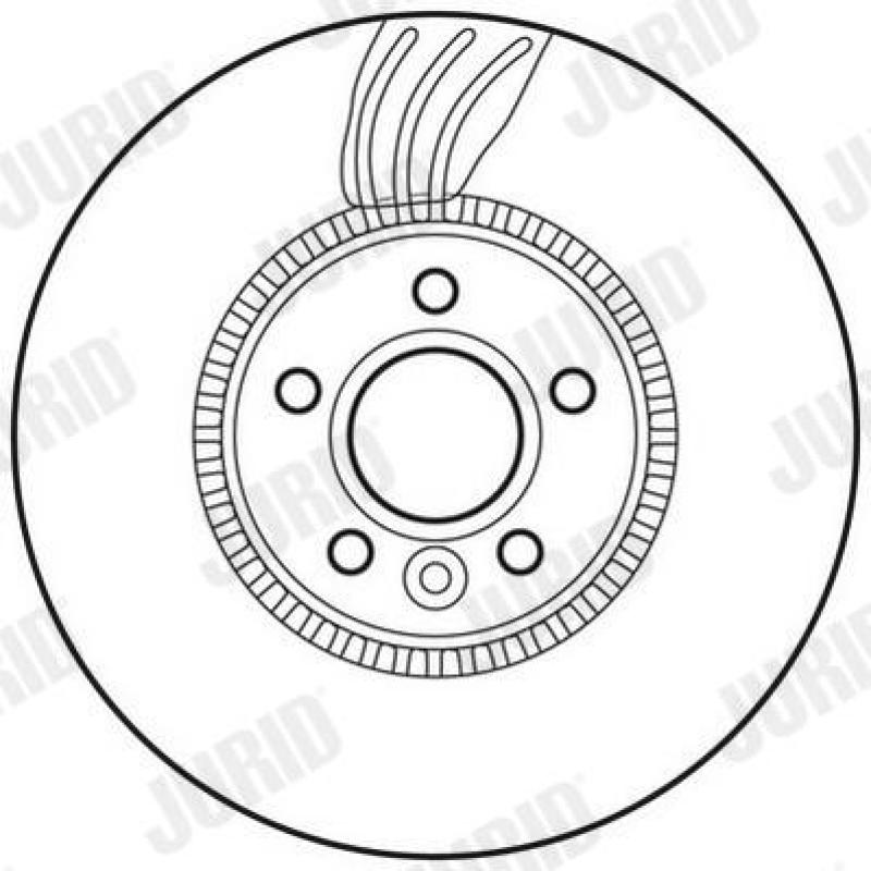Jeu de 2 disques de frein avant JURID 562643JC - Visuel 2