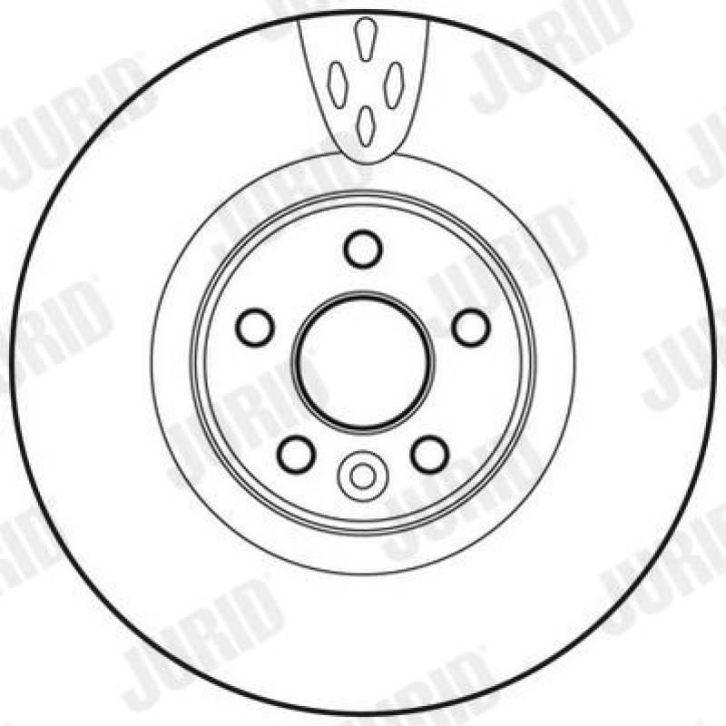 Jeu de 2 disques de frein avant JURID 562652JC - Visuel 2