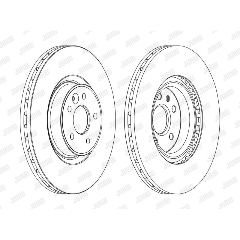 Jeu de 2 disques de frein avant JURID 562652JC-1 - Visuel 1
