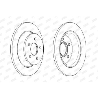 Jeu de 2 disques de frein arrière JURID OEM AV612A315BA