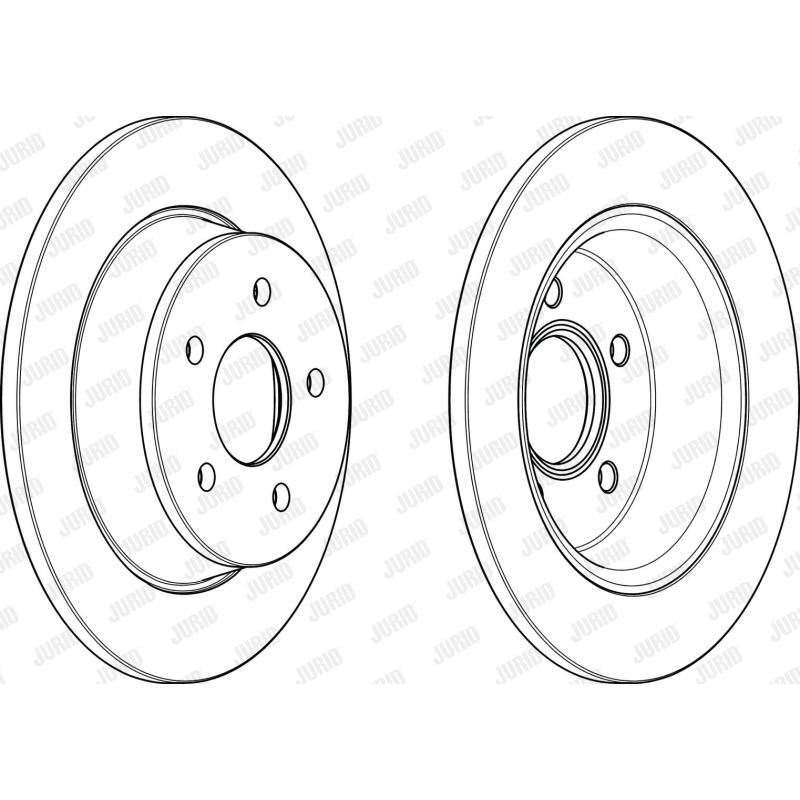 Jeu de 2 disques de frein arrière JURID 562655JC - Visuel 1