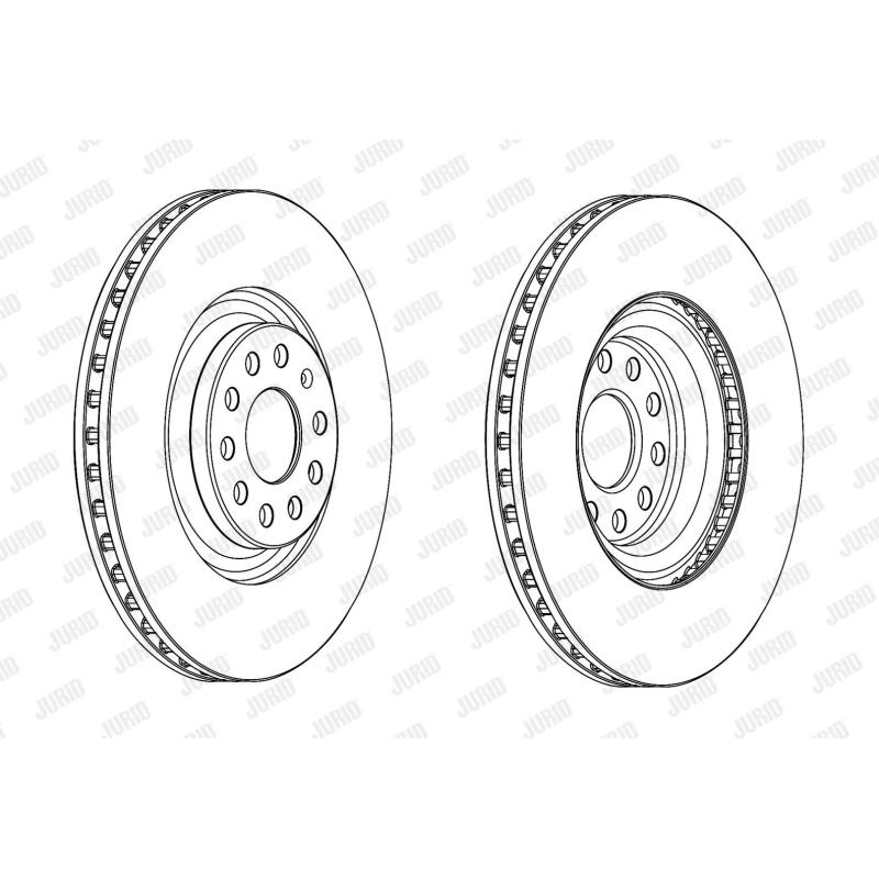Jeu de 2 disques de frein avant JURID 562663JC-1 - Visuel 1