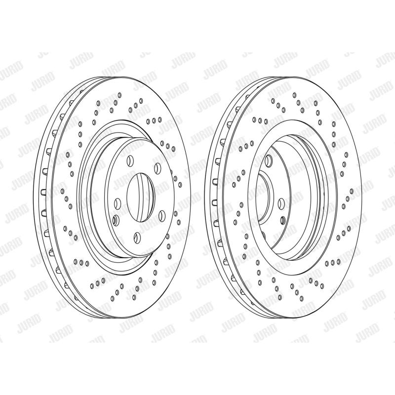 Jeu de 2 disques de frein avant JURID 562673JC-1 - Visuel 1