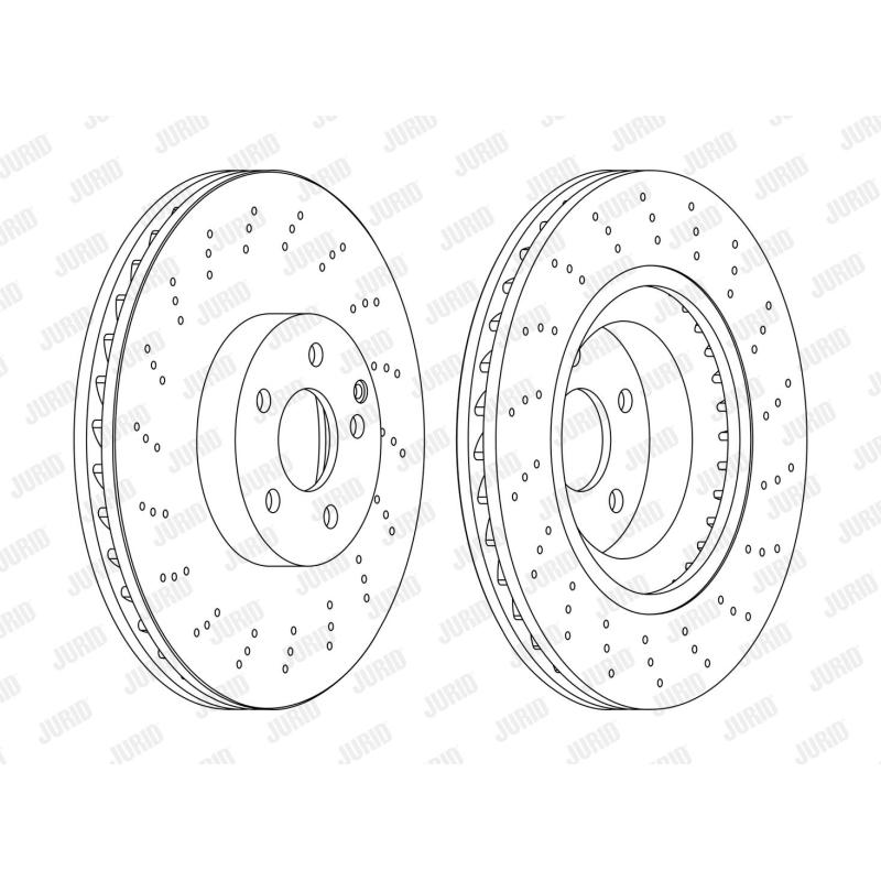 Jeu de 2 disques de frein avant JURID 562678JC-1 - Visuel 1