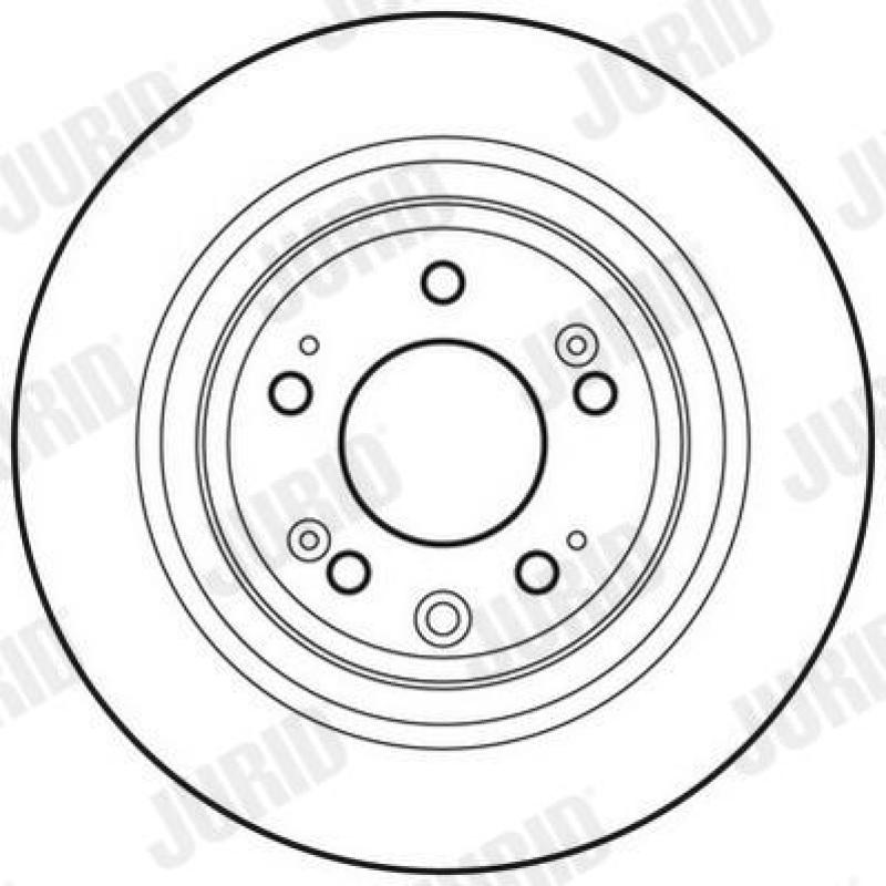 Jeu de 2 disques de frein arrière JURID 562697JC - Visuel 1