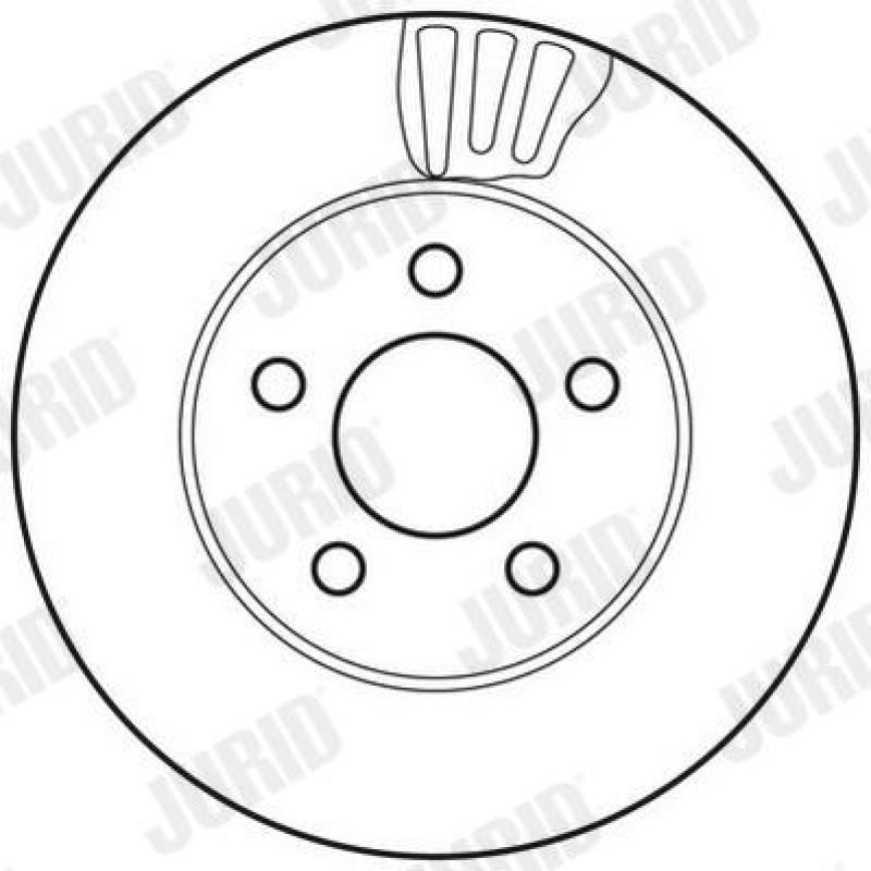 Jeu de 2 disques de frein avant JURID 562709JC - Visuel 1