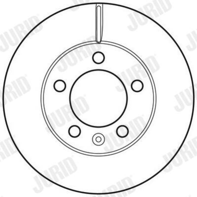 Jeu de 2 disques de frein avant JURID 562713JC - Visuel 2