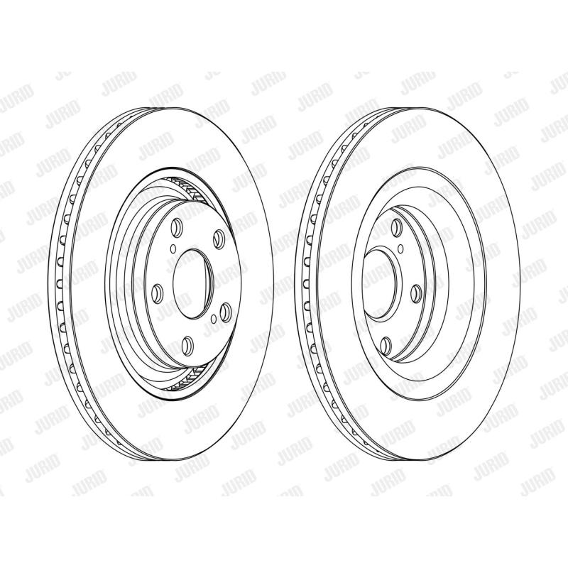 Jeu de 2 disques de frein avant JURID 562726JC - Visuel 1