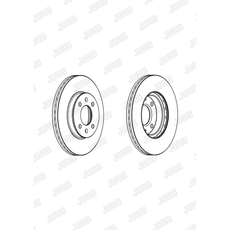 Jeu de 2 disques de frein avant JURID 562742JC - Visuel 1