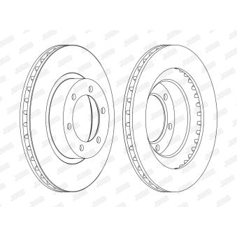 Jeu de 2 disques de frein avant JURID OEM 4351260150