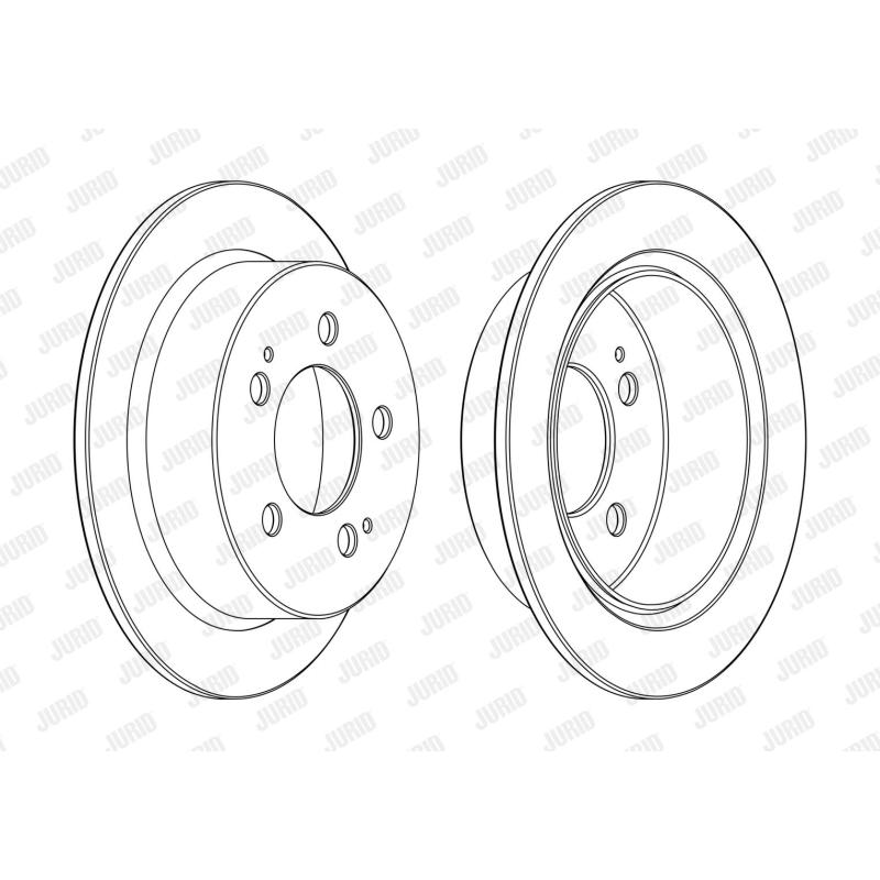 Jeu de 2 disques de frein arrière JURID 562775JC - Visuel 1