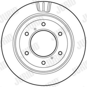 Jeu de 2 disques de frein arrière JURID 562777JC pour MITSUBISHI PAJERO 3.2 DI-D - 170cv