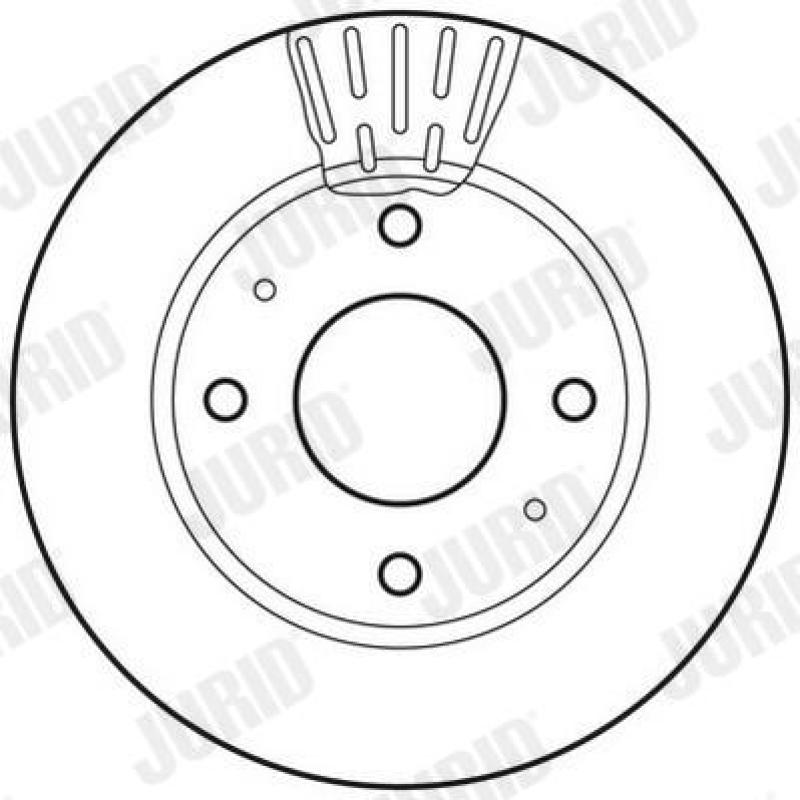 Jeu de 2 disques de frein avant JURID 562806JC - Visuel 1