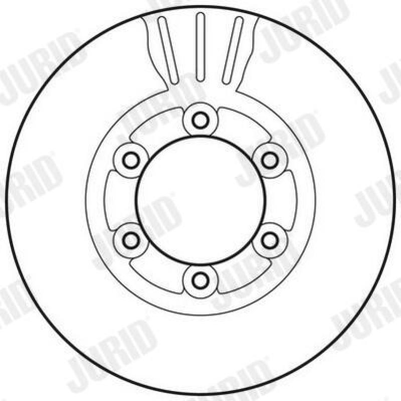 Jeu de 2 disques de frein avant JURID 562831JC - Visuel 1