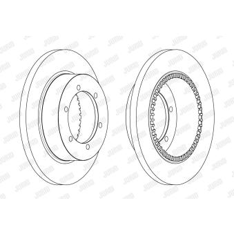 Jeu de 2 disques de frein arrière JURID OEM 5001871281 Jeu de 2 disques de frein arrière JURID OEM 5001871281