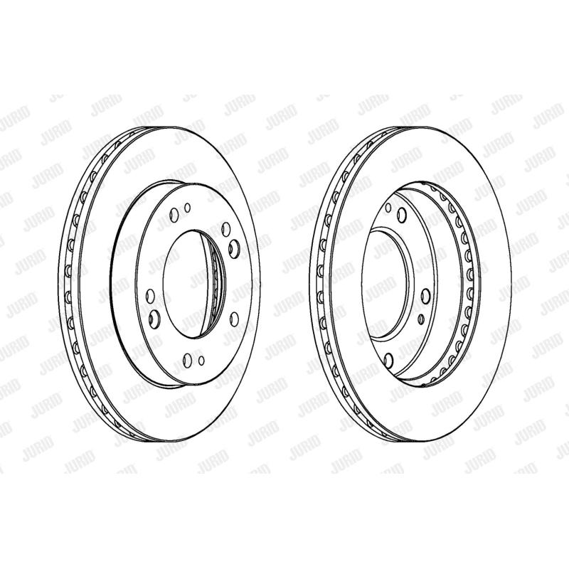 Jeu de 2 disques de frein avant JURID 562841JC - Visuel 1