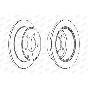 Jeu de 2 disques de frein arrière JURID 562857JC pour MAZDA CX-7 2.2 CRD - 163cv