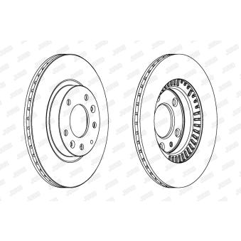 Jeu de 2 disques de frein avant JURID OEM N12Y3325X