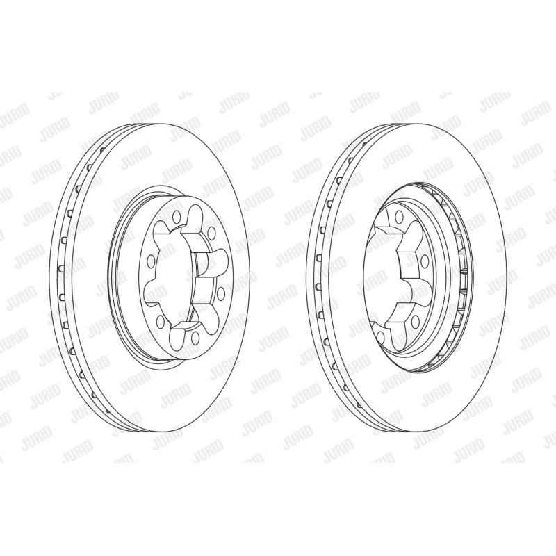 Jeu de 2 disques de frein avant JURID 562903JC - Visuel 1