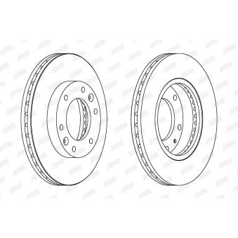 Jeu de 2 disques de frein avant JURID OEM 517124D000