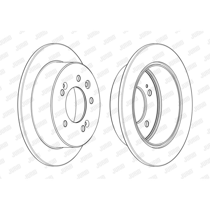 Jeu de 2 disques de frein arrière JURID 562924JC - Visuel 1