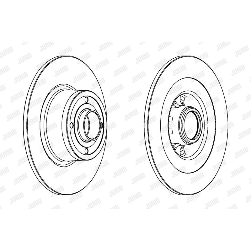Jeu de 2 disques de frein arrière JURID 562935JC-1 - Visuel 1