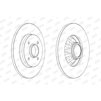 Jeu de 2 disques de frein arrière JURID [562937JC-1]