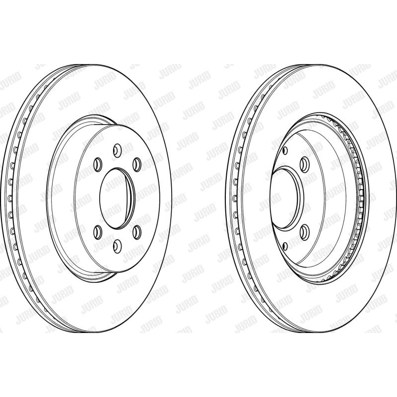 Jeu de 2 disques de frein avant JURID 562944JC - Visuel 2