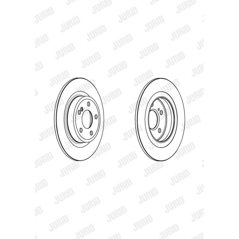 Jeu de 2 disques de frein arrière JURID 562963JC - Visuel 1