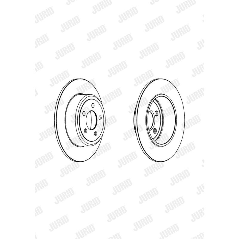 Jeu de 2 disques de frein arrière JURID 562964JC - Visuel 1