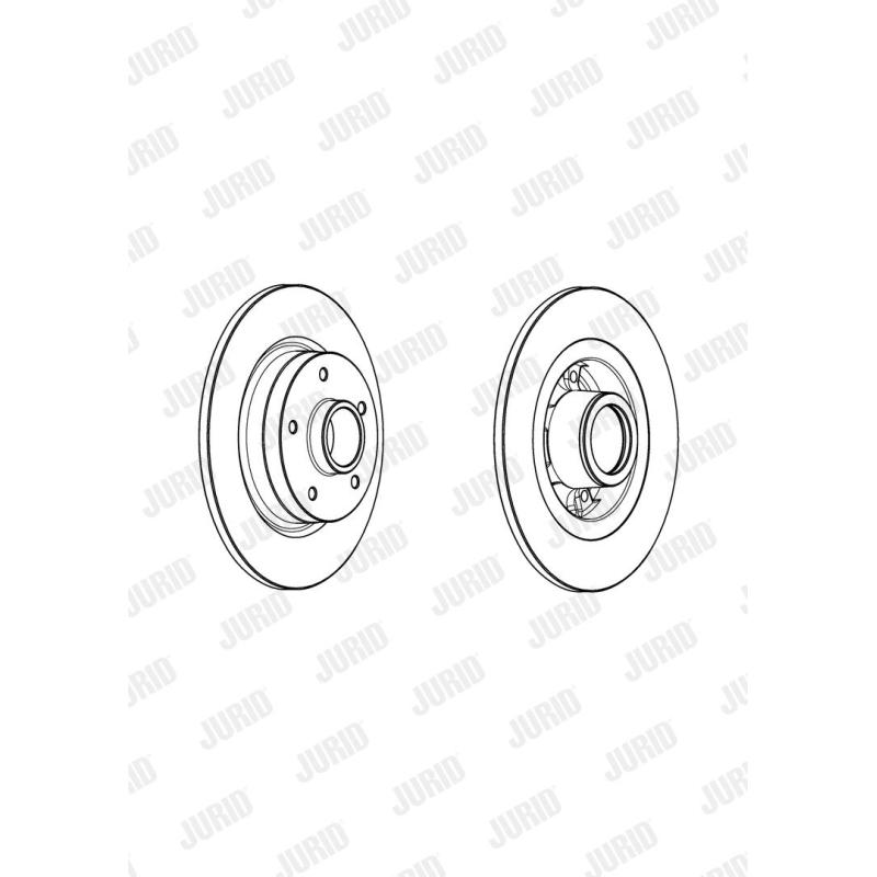 Jeu de 2 disques de frein arrière JURID 562981J-1 - Visuel 1