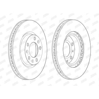 Jeu de 2 disques de frein avant JURID OEM 9803918180 Jeu de 2 disques de frein avant JURID OEM 9803918180