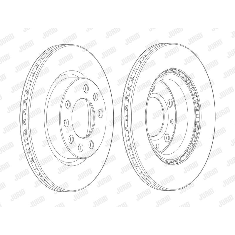 Jeu de 2 disques de frein avant JURID 562993JC - Visuel 1