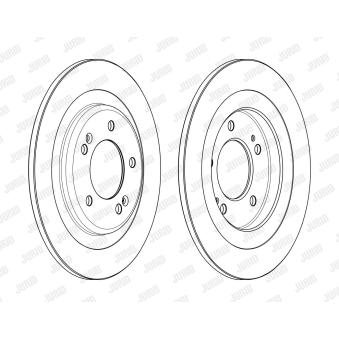Jeu de 2 disques de frein arrière JURID OEM 584113Z100