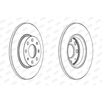 Jeu de 2 disques de frein avant JURID OEM 55700398