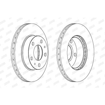 Jeu de 2 disques de frein avant JURID OEM 51858362
