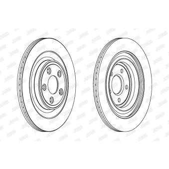 Jeu de 2 disques de frein arrière JURID 563027JC pour JAGUAR XF 4.2 Kompressor - 416cv