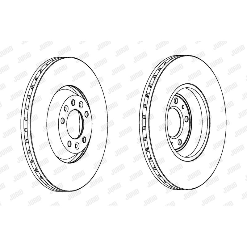 Jeu de 2 disques de frein avant JURID 563031JC-1 - Visuel 1
