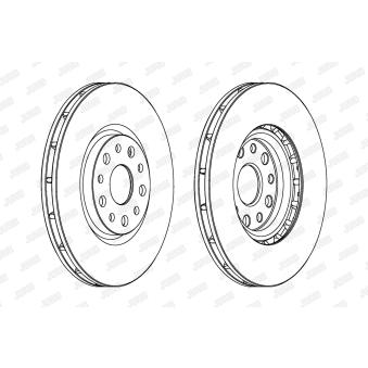 Jeu de 2 disques de frein avant JURID OEM 51760621