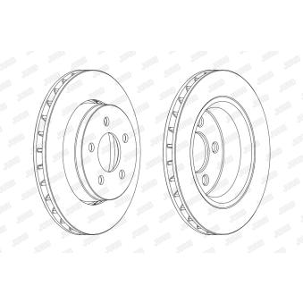Jeu de 2 disques de frein avant JURID OEM 52109938AB