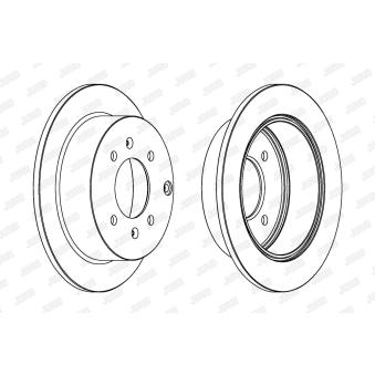 Jeu de 2 disques de frein arrière JURID OEM 584113C000 Jeu de 2 disques de frein arrière JURID OEM 584113C000