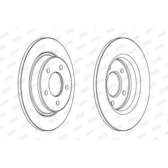Jeu de 2 disques de frein arrière JURID OEM C25Y26251C