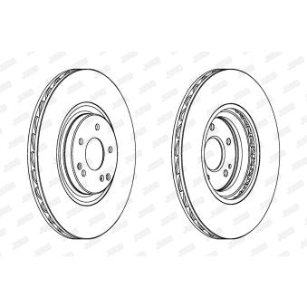 Jeu de 2 disques de frein avant JURID OEM 2034210412