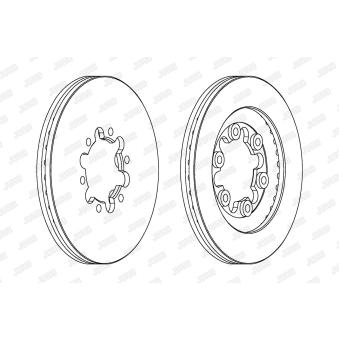 Jeu de 2 disques de frein avant JURID OEM XM341027AA Jeu de 2 disques de frein avant JURID OEM XM341027AA